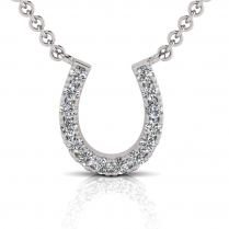 Scallop Set Horse Shoe Pendant