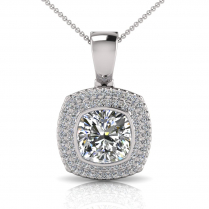 Cushion Bezel Set And Double Halo Scallop Set Enhancer