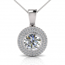 Round Bezel Set And Double Halo Scallop Set Enhancer