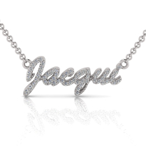 Order Jacqui or Request Custom Diamond Name Pendant