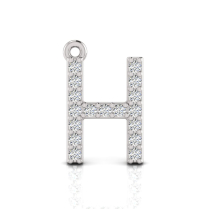 Claw Set Letter Pendant = Initial H