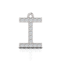 Claw Set Letter Pendant = Initial I