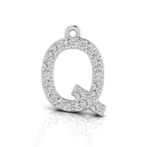 Claw Set Letter Pendant = Initial Q