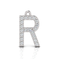 Claw Set Letter Pendant = Initial R