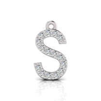 Claw Set Letter Pendant = Initial S