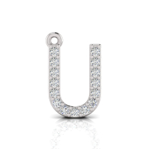 Claw Set Letter Pendant = Initial U