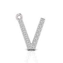 Claw Set Letter Pendant = Initial V