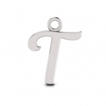 Script Letter Pendant = Initial T