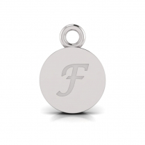 Disk Letter Pendant = Initial F
