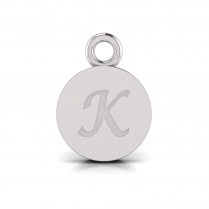Disk Letter Pendant = Initial K