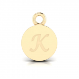 Disk Letter Pendant = Initial K