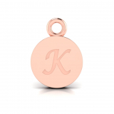 Disk Letter Pendant = Initial K