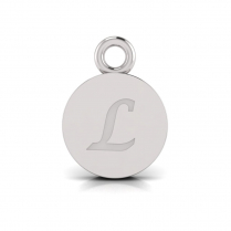 Disk Letter Pendant = Initial L