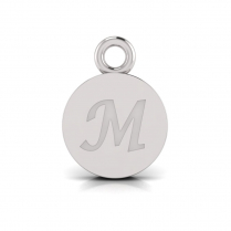Disk Letter Pendant = Initial M