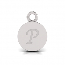 Disk Letter Pendant = Initial P