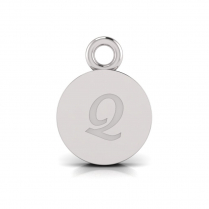 Disk Letter Pendant = Initial Q