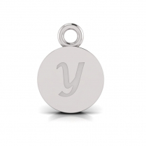 Disk Letter Pendant = Initial Y