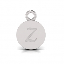 Disk Letter Pendant = Initial Z
