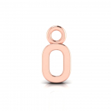 Block Letter Pendant = Initial O