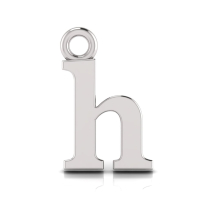 Block Letter Pendant = Initial h