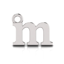 Block Letter Pendant = Initial m