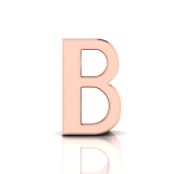 Slider Letter Pendant = Initial B