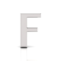 Slider Letter Pendant = Initial F