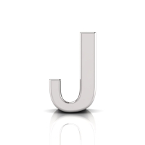 Slider Letter Pendant = Initial J