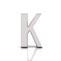 Slider Letter Pendant = Initial K