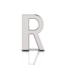 Slider Letter Pendant = Initial R