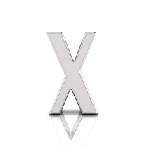 Slider Letter Pendant = Initial X