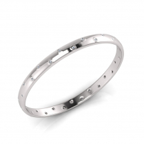 Flush Set Two Tone Diamond Bangle