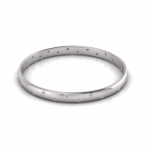 Flush Set Two Tone Diamond Bangle