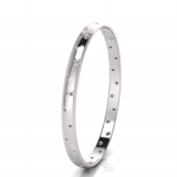 Flush Set Two Tone Diamond Bangle