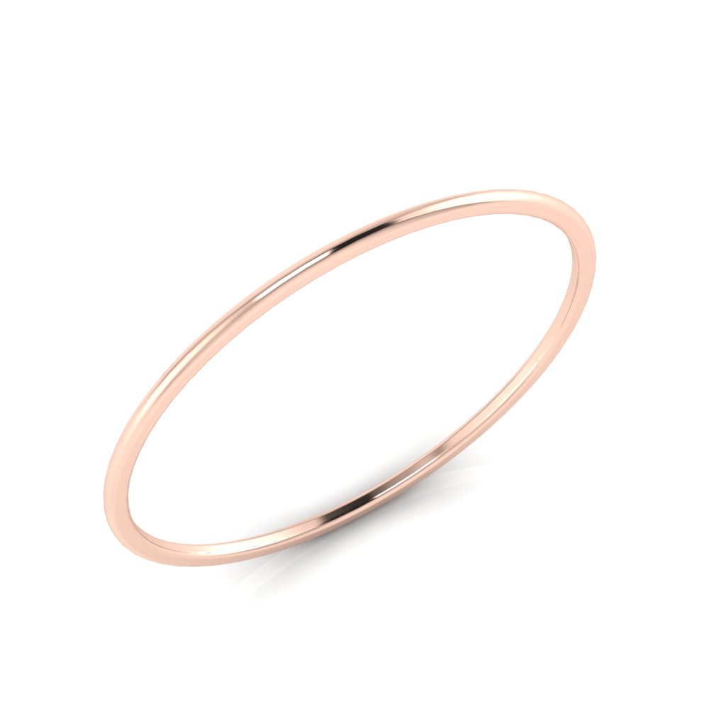 2mm Wide Half-Round Profile Bangle Size L Chemgold