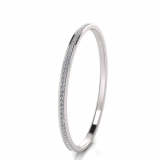 Pave-Set Profile Bangle Size L