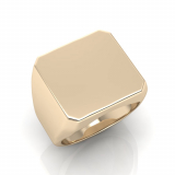 Gents Emerald Cut Shaped Signet Ring