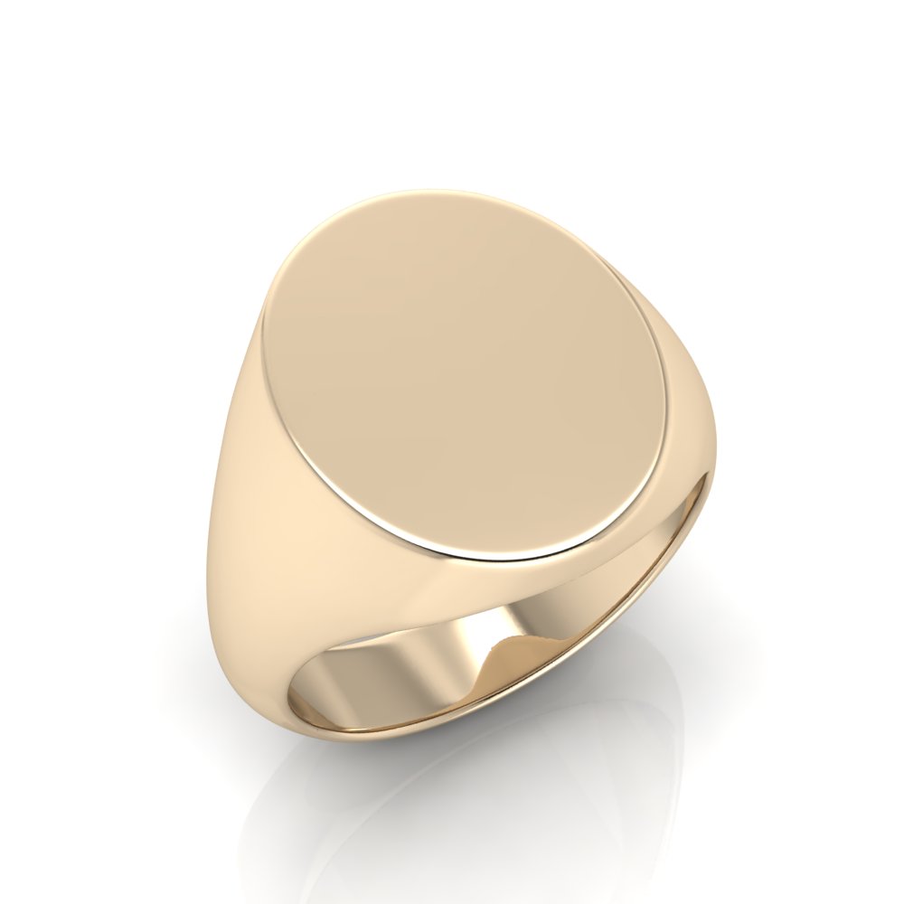 Gents Oval Shaped Signet Ring Chemgold