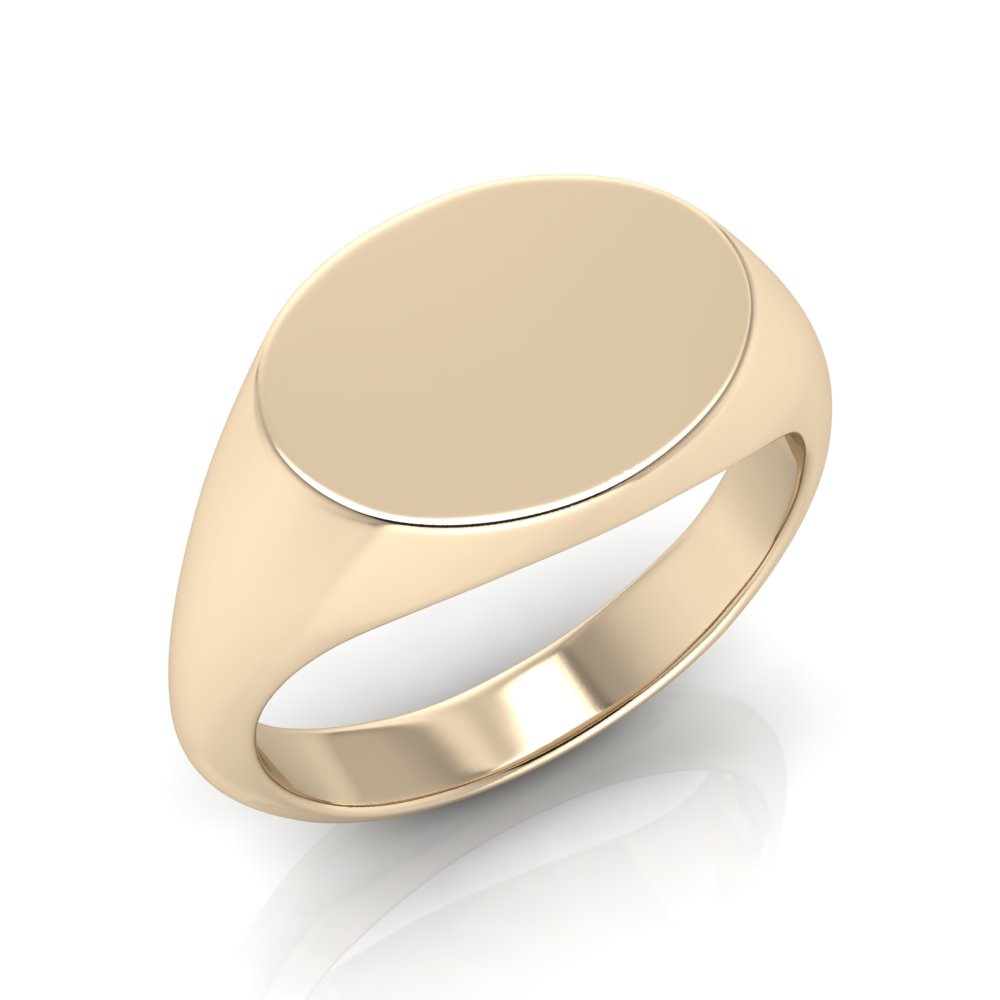 Ladies Oval Shaped Signet Ring Chemgold