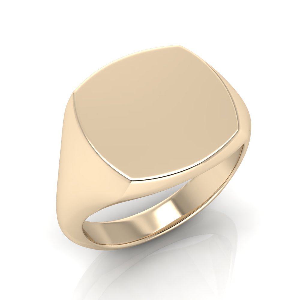 Ladies Cushion Shaped Signet Ring Chemgold