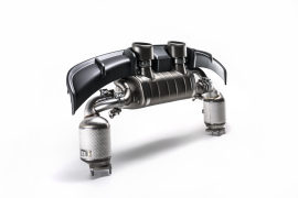 Akrapovic Link Pipe Set w Cat (SS) for 991.2 Carrera