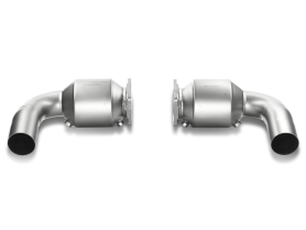 Akrapovic Link Pipe Set (100 cpsi cats, Titanium) for 997 Turbo / Turbo S 3.8L