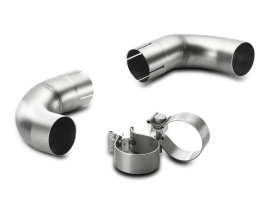 Akrapovic Link Pipe Set (SS) to Mount Tips on Stock Set (SS) for VW Mk6 GTI