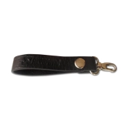 Akrapovic Leather Loop Keychain - Black