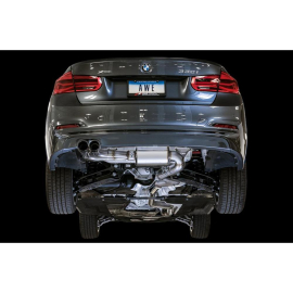 AWE BMW F3X 28i / 30i Touring Edition Axle-Back Exhaust Single Side - 80mm Silver Tips