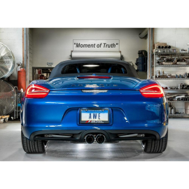 AWE Porsche 981 Performance Exhaust System - w/Diamond Black Tips