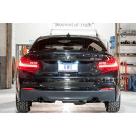 AWE BMW F22 M235i / M240i Touring Edition Axle-Back Exhaust - Diamond Black Tips (102mm)