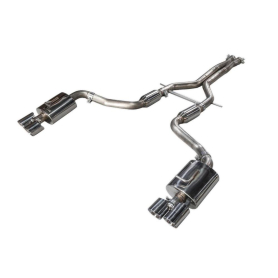 AWE Panamera Turbo Performance Exhaust System Track Edition Polished Silver Tips