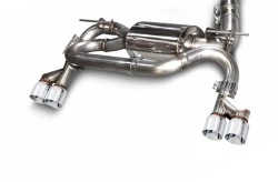 AWE BMW F3X N20/N26 328i/428i Touring Edition Exhaust Quad Outlet - 80mm Chrome Silver Tips