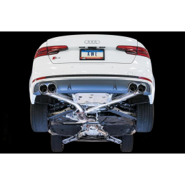 AWE Audi B9 S4 Track Edition Exhaust - Non-Resonated (Silver 102mm Tips)